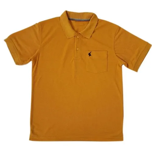 Mustard Yellow Plain Polo T-Shirts