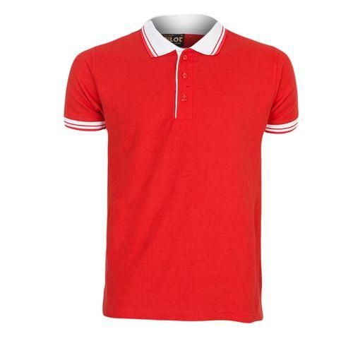 Red Collar White Polo T-Shirts