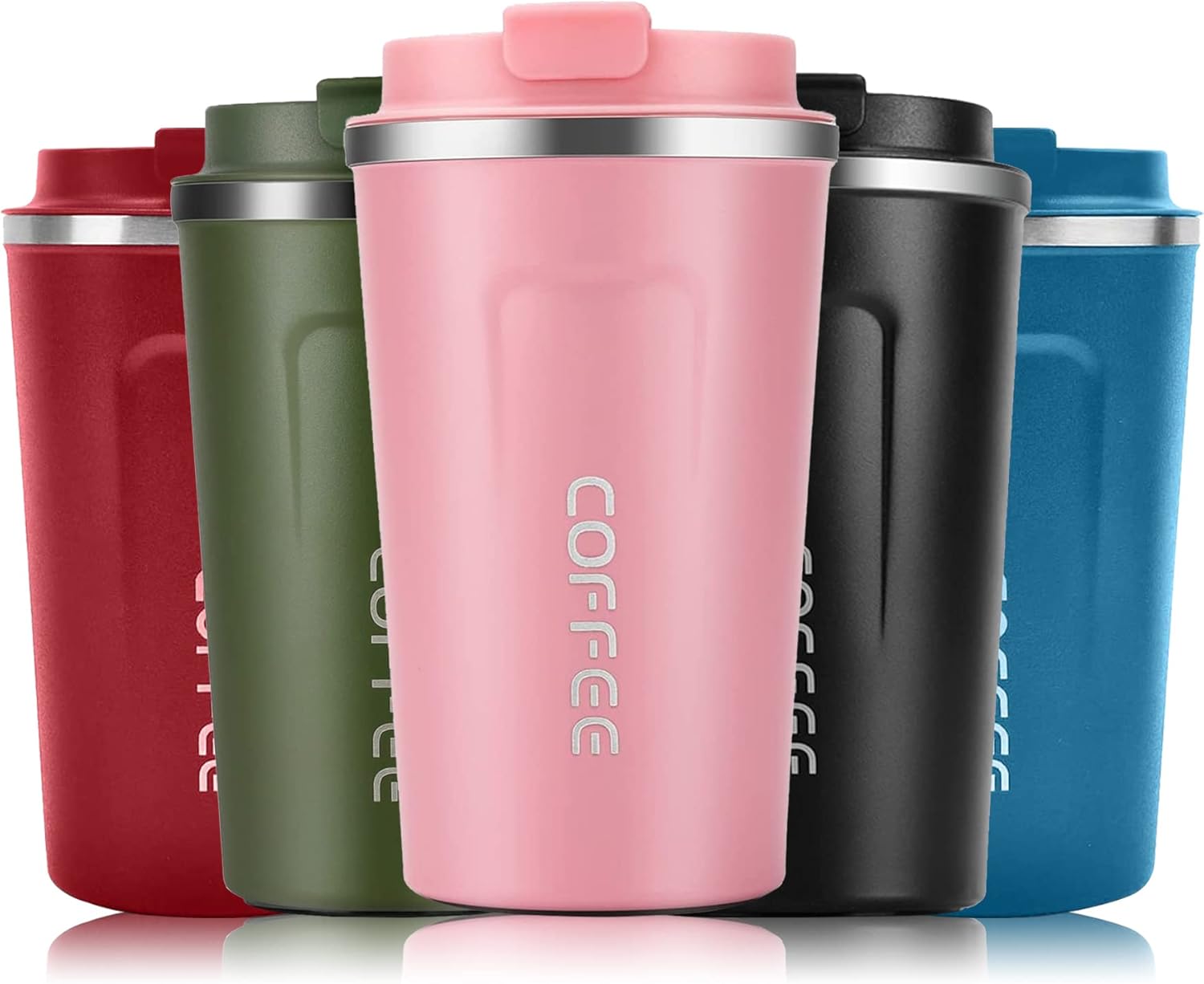 Pink LED Java Coffee mugs With rubber holder