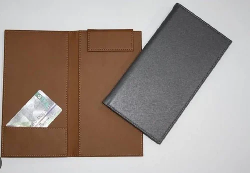 A6 Brown Leather menu bill holder