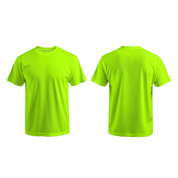 Lemon Green POLYESTER round neck T-Shirt,