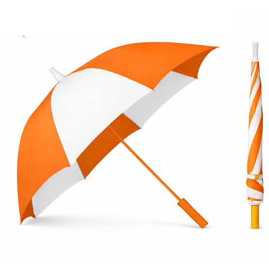 ORANGE-white panels normal umbrella