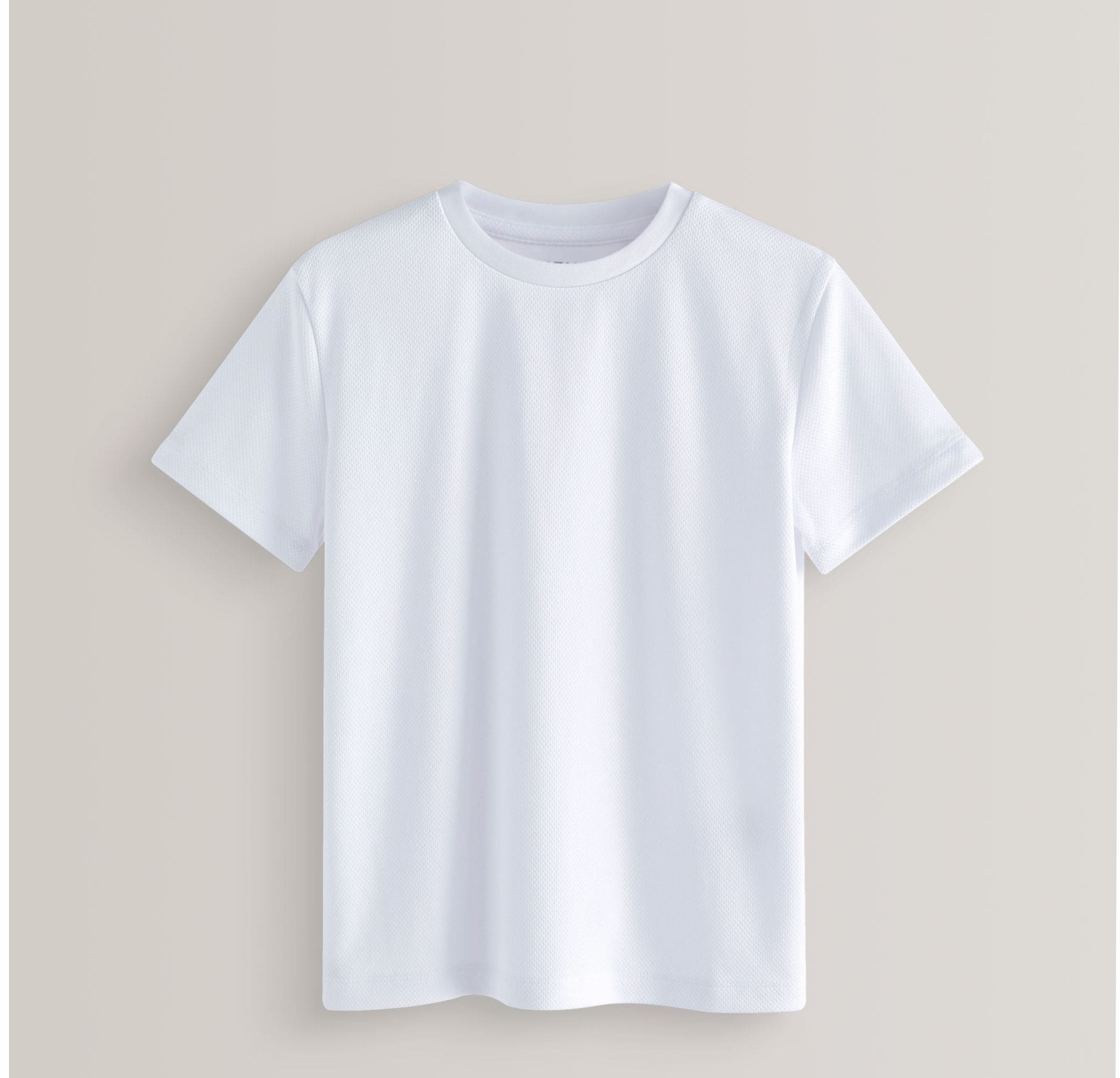 DRY FIT Adult White Round Neck T-Shirts