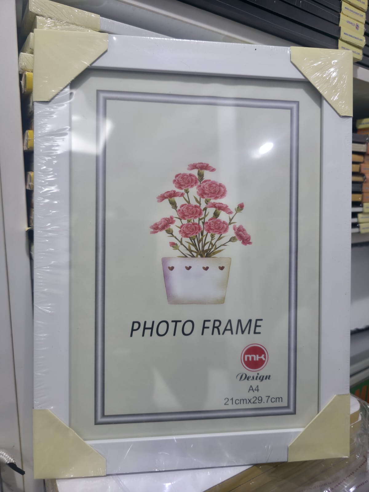 WHITE A4 photo glass frames